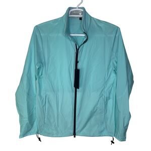 Greyson Men's Medium Trailwolf Jacket Lightweight Running Skystone Blue Full Zip